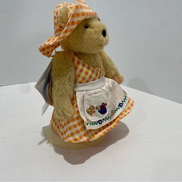 Vintage Muffy Vanderbear Spring Chicks Dress-up Bear Plaid Dress Teddy Bear - Picture 6 of 14